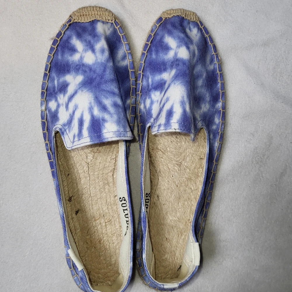 Soludos Tie Dye Blue Espadrille Women's Size‎ 10